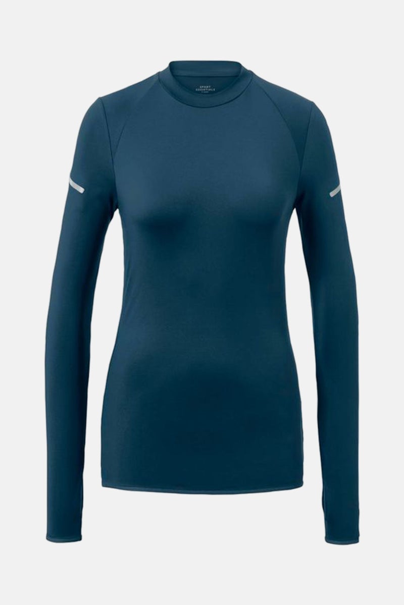 Tchibo Women Sportswear Fit Long Sleeve Training Top, Blue  - Image 2