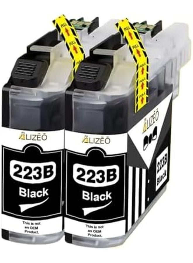 خرطوشتي حبر أسود متوافقتان لـ DCP J4120DW MFC J4420DW J4620DW LC223 Series - Image 1