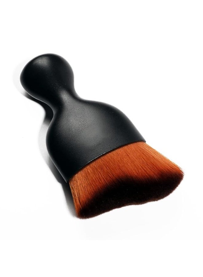 AOCISKA Car Interior Detailing Brush,Soft Bristle Cleaning Brush Car Detailing Brush Dusting Brush,Car Interior Cleaning Tool,Auto Detail Brush Car Dash Duster Brush (Black&Brown) - Image 1