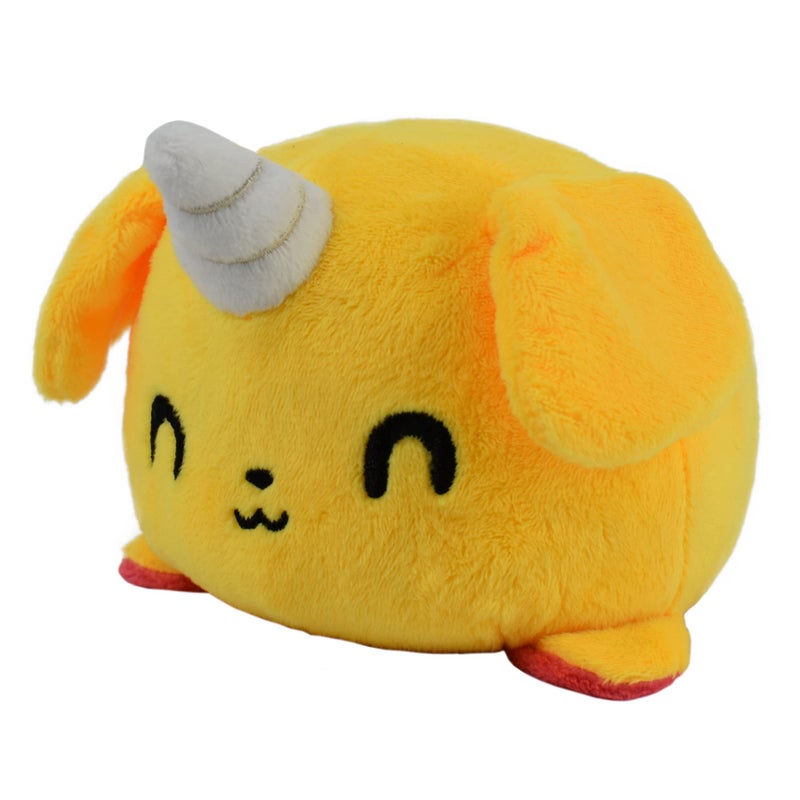 TeeTurtle - The Original Reversible Dog Plushie - Red + Yellow Puppicorn - Cute Sensory Fidget Stuffed Animals That Show Your Mood - Image 2