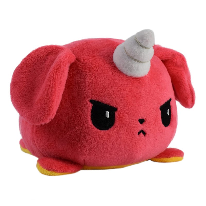 TeeTurtle - The Original Reversible Dog Plushie - Red + Yellow Puppicorn - Cute Sensory Fidget Stuffed Animals That Show Your Mood - Image 1