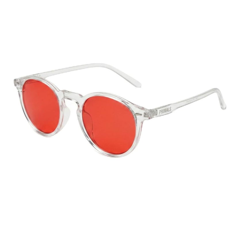 PRIMALS Blue Light Blocking Glasses - Extra Strength - Blocks 99.9% Blue Light - Improves Sleep & Focus - Computer/Gaming/TV/Phones - (Red Lens + Clear Frame) - Image 1