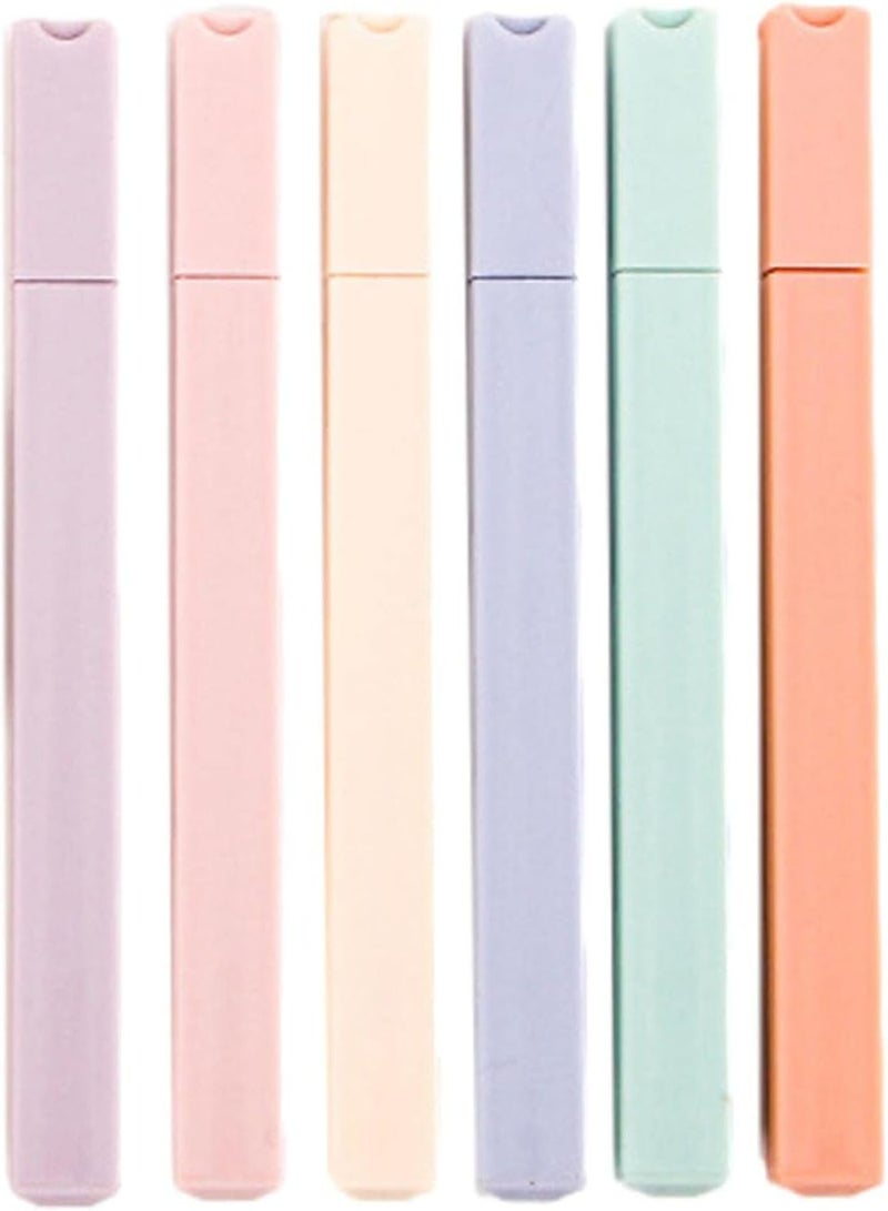 GGOOT Highlighters Pastel, Assorted Colors Markers Pens Kit, Dual Tip Highlighter Set, 6pcs Highlighter Pen Set, Office School Supplies Aesthetic Highlighter for Planners, Journals, Notes - Image 1