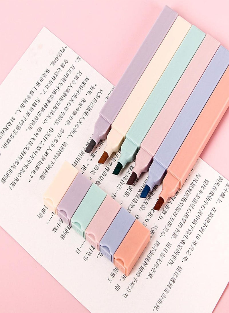 GGOOT Highlighters Pastel, Assorted Colors Markers Pens Kit, Dual Tip Highlighter Set, 6pcs Highlighter Pen Set, Office School Supplies Aesthetic Highlighter for Planners, Journals, Notes - Image 5