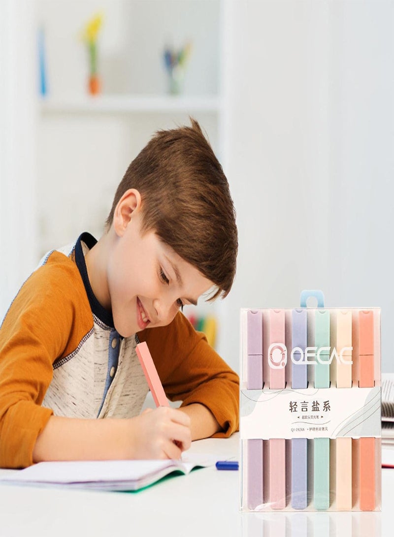 GGOOT Highlighters Pastel, Assorted Colors Markers Pens Kit, Dual Tip Highlighter Set, 6pcs Highlighter Pen Set, Office School Supplies Aesthetic Highlighter for Planners, Journals, Notes - Image 3
