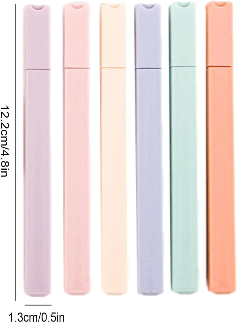 GGOOT Highlighters Pastel, Assorted Colors Markers Pens Kit, Dual Tip Highlighter Set, 6pcs Highlighter Pen Set, Office School Supplies Aesthetic Highlighter for Planners, Journals, Notes - Image 4
