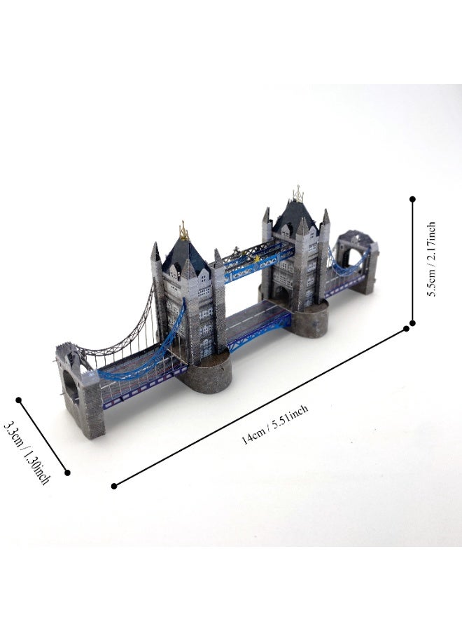 3D metal jigsaw puzzles, Tower Bridge model kits, creative assembly model 3D model kits, high-difficulty DIY assembly desktop decorations - Image 1