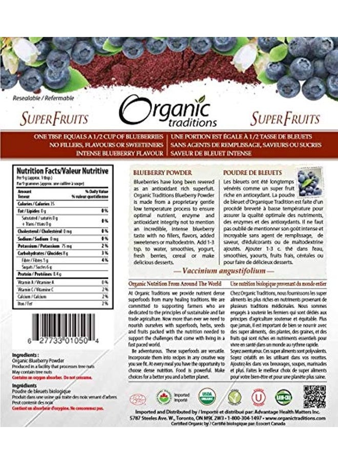 Organic Traditions Blueberry Powder 100G  - Image 2