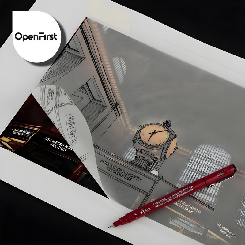 OpenFirst A3 Size Tracing Butter Finest Paper A3 Size 100 GSM Premium Tracing Quality, Pack of 5 Sheets - Image 3