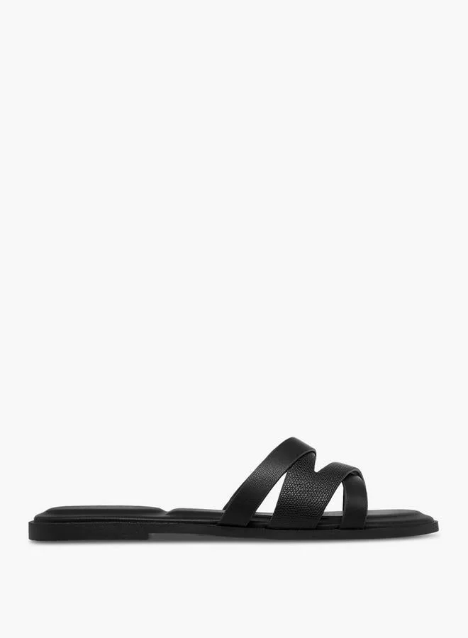 Women's Cross-Strap Slip-On Sandals