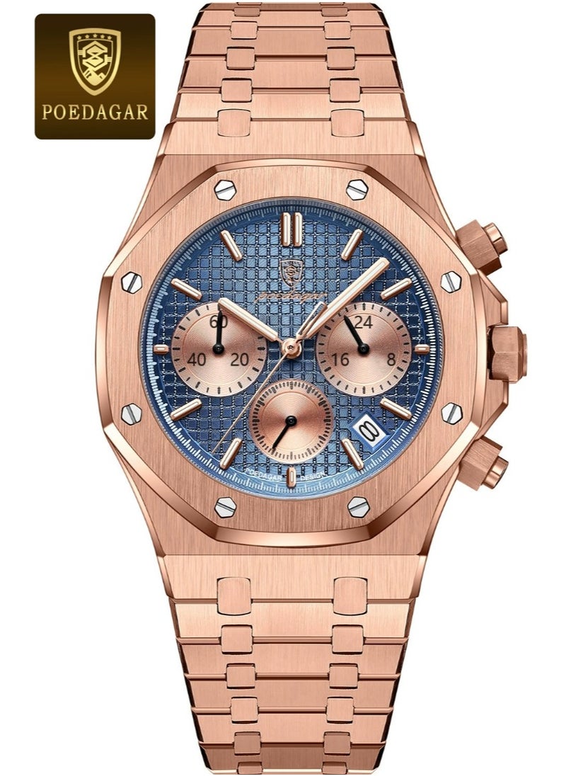 POEDAGAR - Man Watch Waterproof Luminous Men's Watch Quartz- 42mm - Image 1