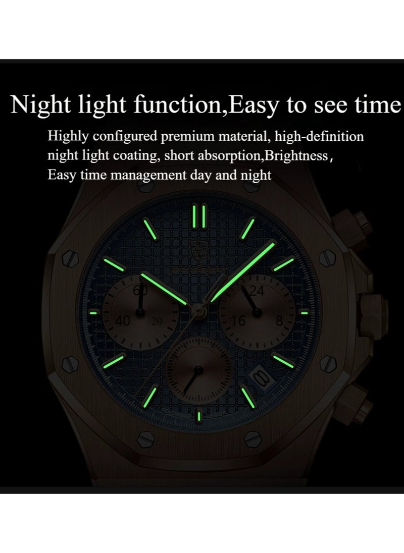 POEDAGAR - Man Watch Waterproof Luminous Men's Watch Quartz- 42mm - Image 1