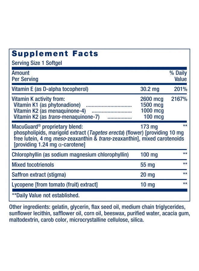 لايف إكستنشن مكمل غذائي Life Extension Once-Daily Health Booster - فيتامينات ومغذيات مكمل لصحة الجسم بالكامل - مركب فيتامين ك، وفيتامين هـ، والزعفران، واللوتين والمزيد - خالٍ من الكائنات المعدلة وراثيًا، وخالي من الجلوتين - 60 كبسولة هلامية - Image 3