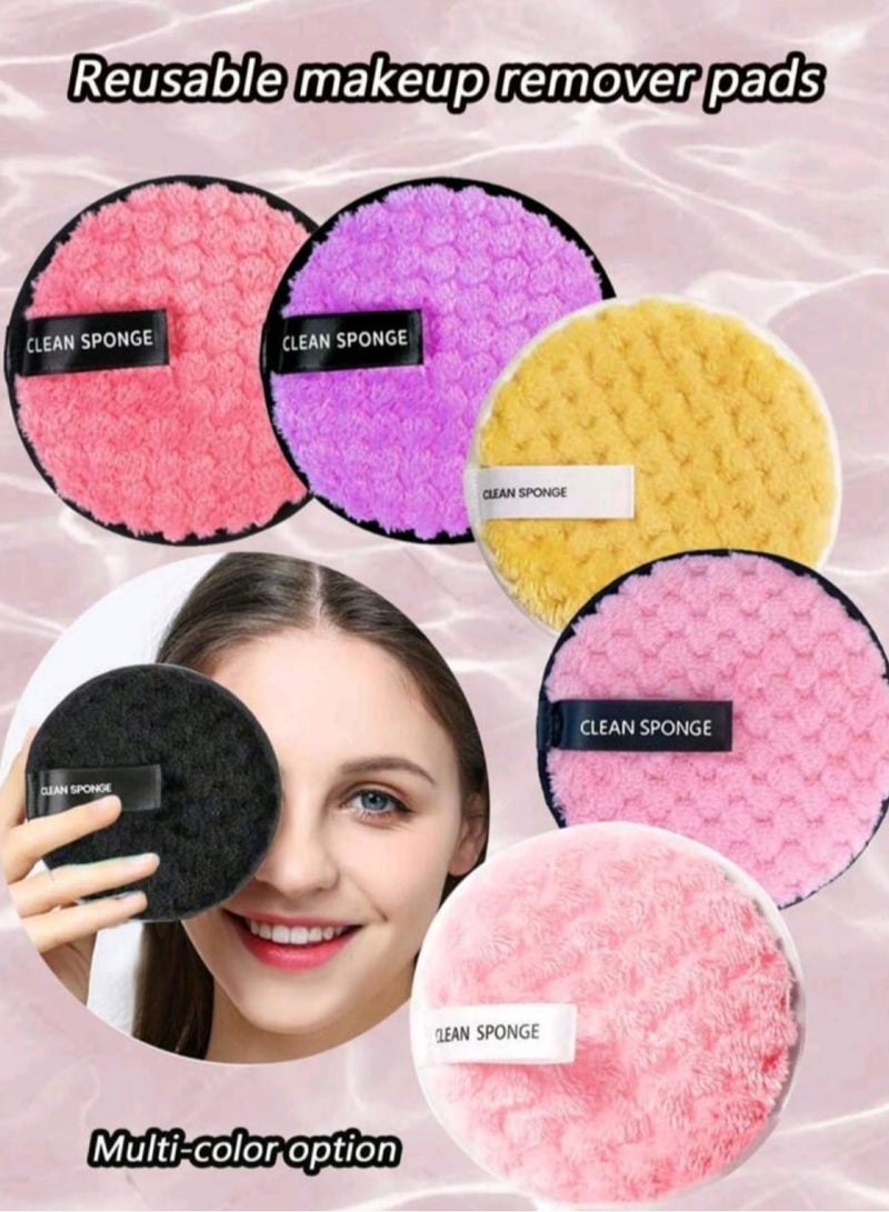 Generic 3 Pieces Makeup Remover Microfiber Puff Facial Body Clean Sponge Random Color - Image 3