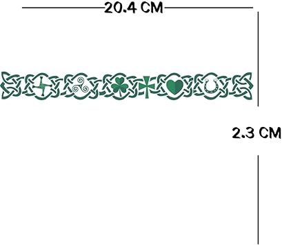 inking house Ireland Armband Temporary Tattoo Waterproof Irish shamrock cross lucky heart Symbol - Image 2