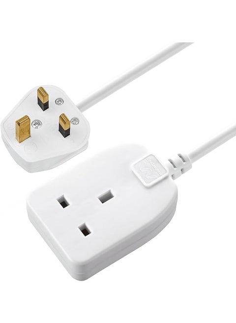 Masterplug BOG5-ME 5m Extension Cord - Single Socket Power Cable Extender with 13 Amp Fuse, BS1363-2 Certified, Safe Wire Extension for Home & Office