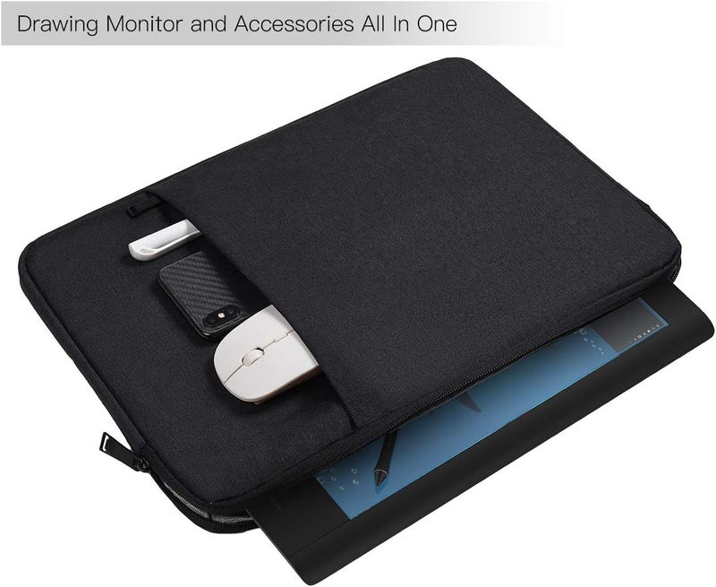 iKammo Portable Drawing Tablet Case for Wacom Cintiq 16Pro 16Intuos Pro Large PTH860 Huion KAMVAS 16  Carrying Bag Protective Sleeve Black  - Image 3