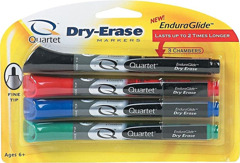 Quartet EnduraGlide DryErase Markers Fine Tip 4Color Set QRT50110M - Image 2