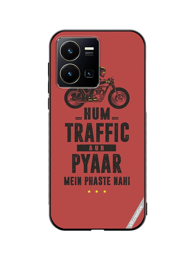 Protective Case Cover For Vivo Y35 Traffic Aur Pyaar Design Multicolour