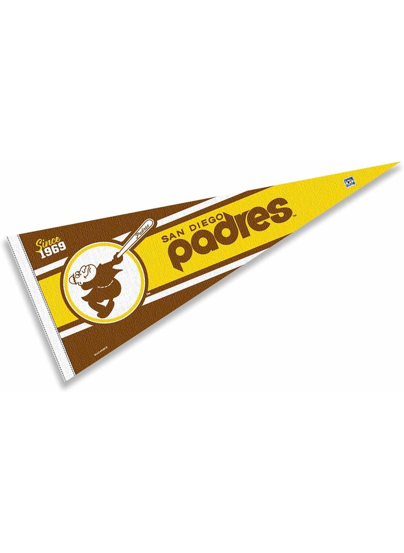 WinCraft WinCraft Padres Retro Vintage Throwback Full Size Pennant Flag  - Image 1