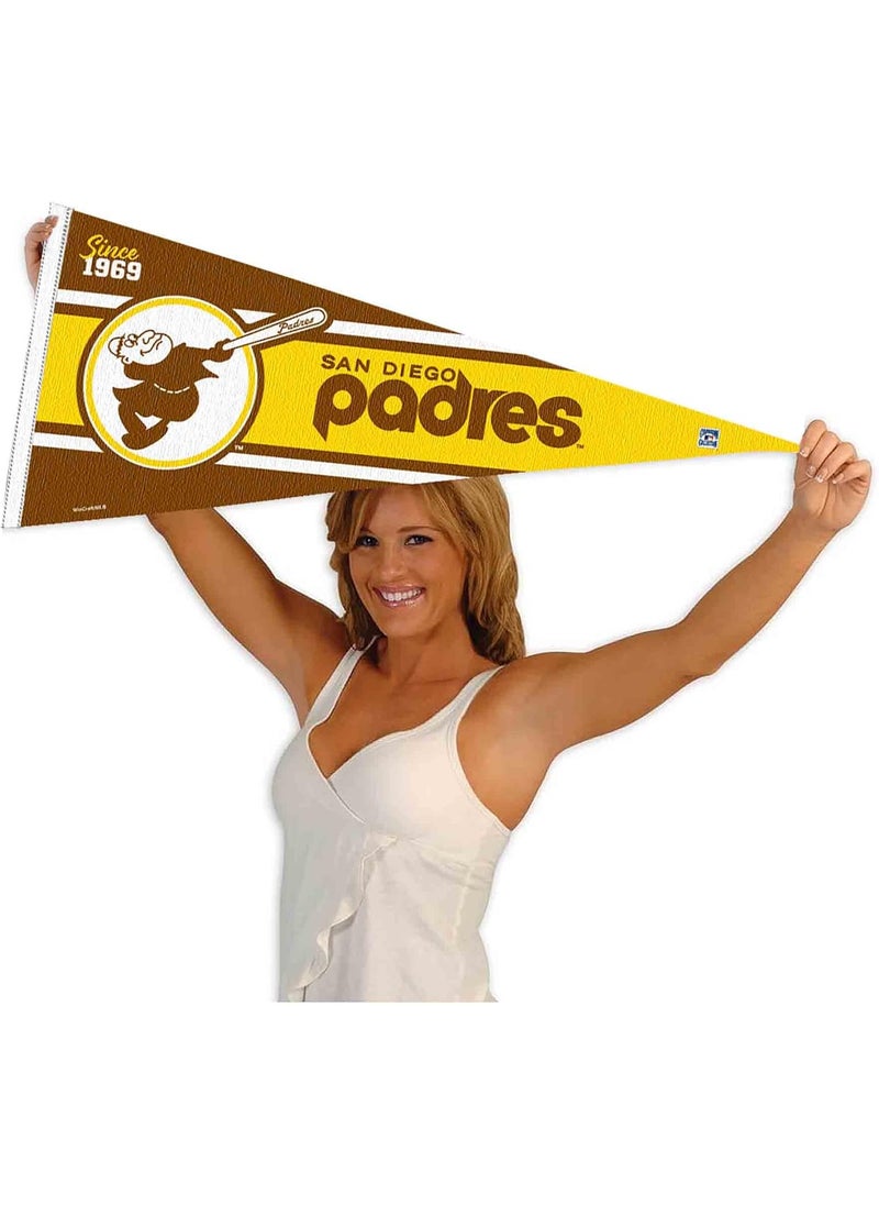 WinCraft WinCraft Padres Retro Vintage Throwback Full Size Pennant Flag  - Image 4