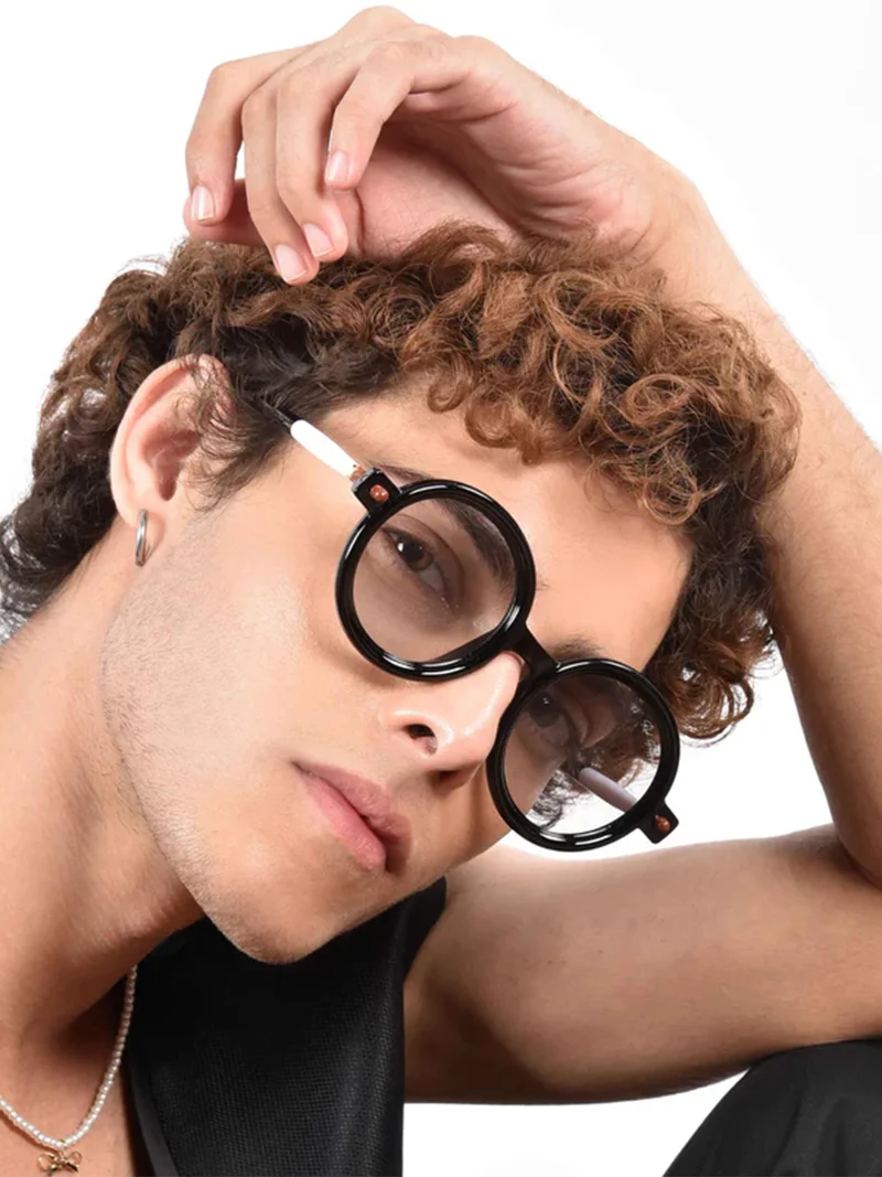 Woggles  Red Pappy Swirl White Round Sunglasses  | Best Price UAE