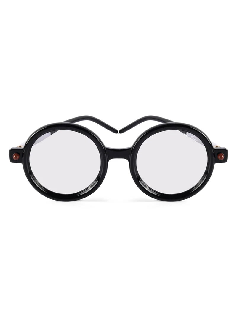 Woggles Red Pappy Swirl White Round Sunglasses - Image 1