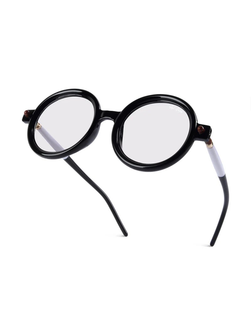 Woggles Red Pappy Swirl White Round Sunglasses - Image 4