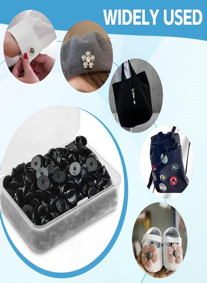 uadbau 50PCS Rubber Pin Backs - PVC Lapel Pin Backings, Replacement for Enamel Pins, Badges, Hats, Brooch, Tie Tack, Butterfly Clutch Cap Keepers - Securely Hold Pins & Accessories - Black - Image 5