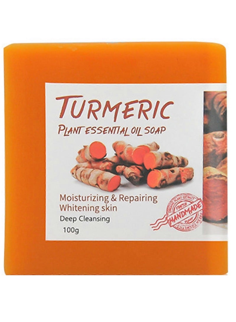 Generic Turmeric Plant Essential Oil Soap Moisturizing & Repairing Whitening Skin Deep Cleansing 100G  - Image 1