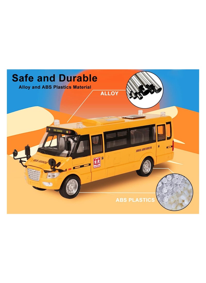 Lumins - School bus toy for kids, diecast model bus toy for early development - Image 1