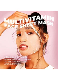 Vitamasques Multivitamin Face Sheet Mask 8Pack Vitamins B C & E Restores Radiance And Nourishes Skin For Natural & Radiant Glow Hydrating For Healthy Skin Vegan Antipollution & Crueltyfree  - Image 3