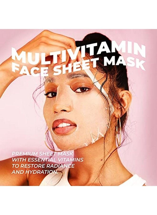 Vitamasques - Multivitamin Face Sheet Mask 8Pack Vitamins B C & E Restores Radiance And Nourishes Skin For Natural & Radiant Glow Hydrating For Healthy Skin Vegan Antipollution & Crueltyfree - Image 1