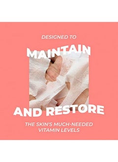 Vitamasques Multivitamin Face Sheet Mask 8Pack Vitamins B C & E Restores Radiance And Nourishes Skin For Natural & Radiant Glow Hydrating For Healthy Skin Vegan Antipollution & Crueltyfree  - Image 4