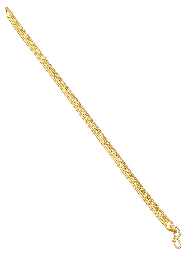 Memoir 24KT Gold plated Snake chain design, bangle Bracelet for Men and Women (BLSV1345) - Image 3