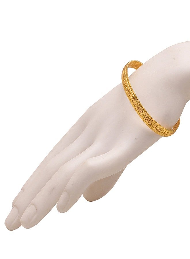 Memoir 24KT Gold plated Snake chain design, bangle Bracelet for Men and Women (BLSV1345) - Image 4