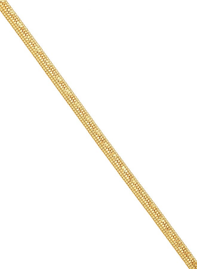 Memoir 24KT Gold plated Snake chain design, bangle Bracelet for Men and Women (BLSV1345) - Image 2