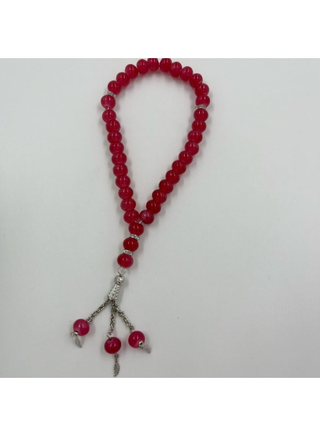 NIBEMINENT 33 Muslim Prayer Beads Cherry Red/10mm 