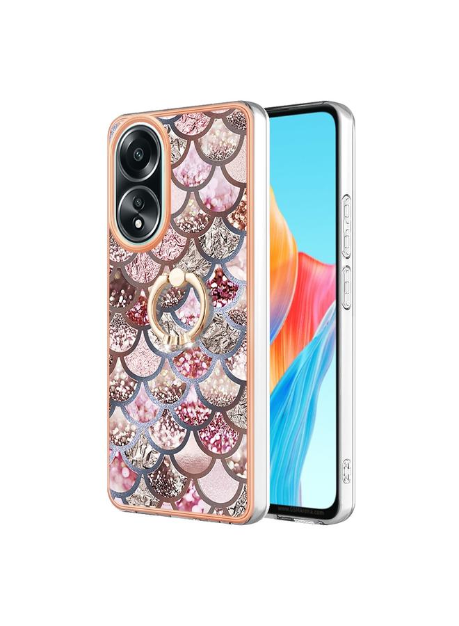 The Bros Case For OPPO A58 4G Electroplating IMD TPU Phone Case with Ring