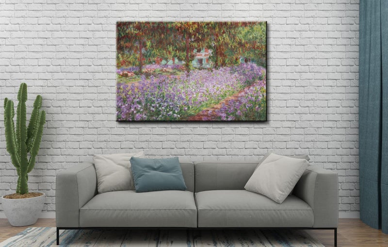 OKEXCKK Irises in Monet's Garden, 1900 by Claude Monet - Canvas Art Wall Decor Painting Artwork Print -16" x 24" - Image 5
