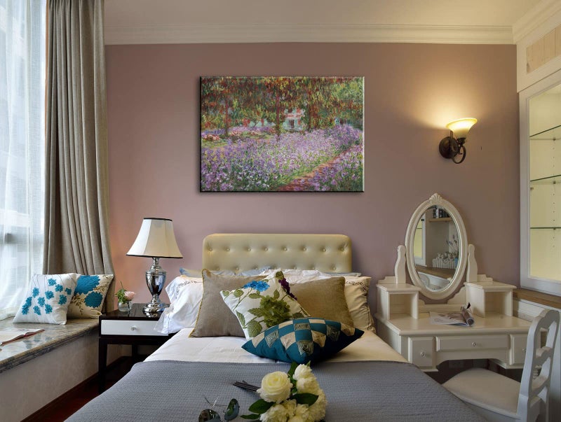 OKEXCKK Irises in Monet's Garden, 1900 by Claude Monet - Canvas Art Wall Decor Painting Artwork Print -16" x 24" - Image 4