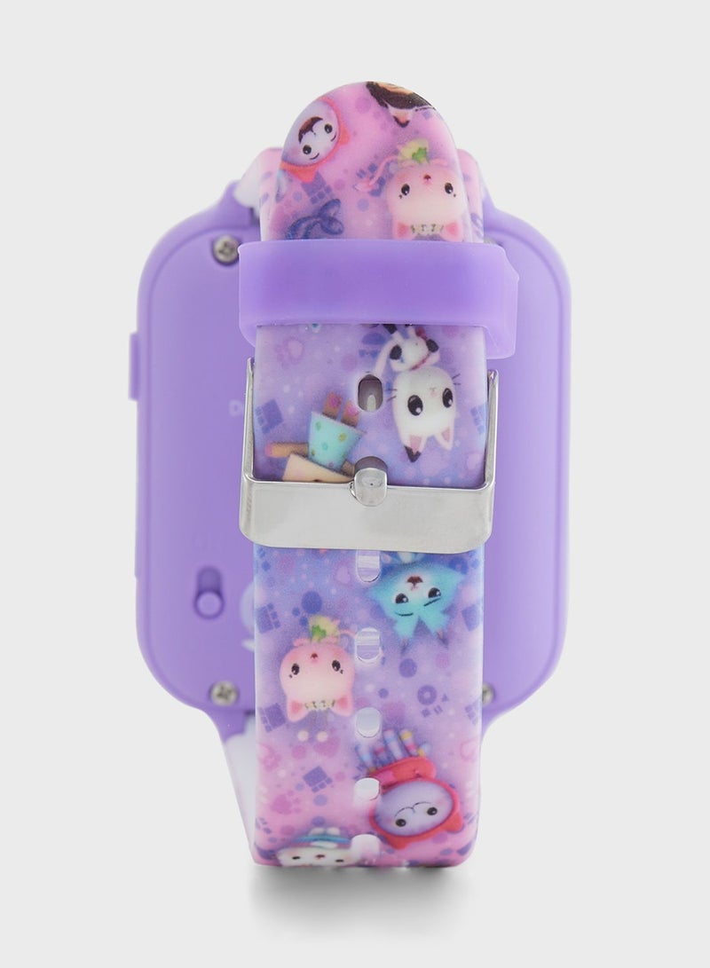 غابيز دول هاوس ساعة جابي الذكية للبنات بحزام سيليكون وردي - Image 4