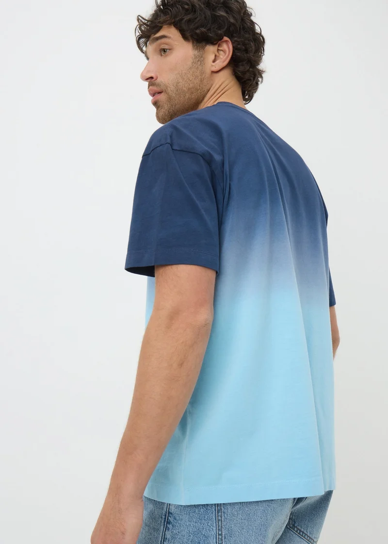 Matalan Blue Dip Dye T-Shirt