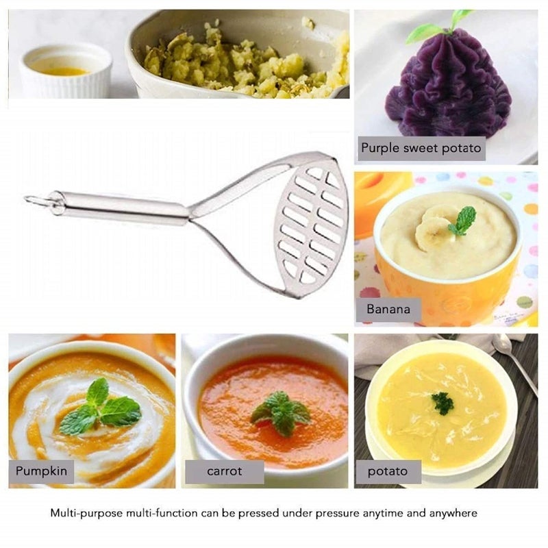 ZUNBELLA ZUNBELLA Stainless Steel Double Handle Masher Can be Used to Easily mash Boiled Potatoes and Other Vegetables for pav bhaji Stuffed paratha Masala dosa etc  - Image 3