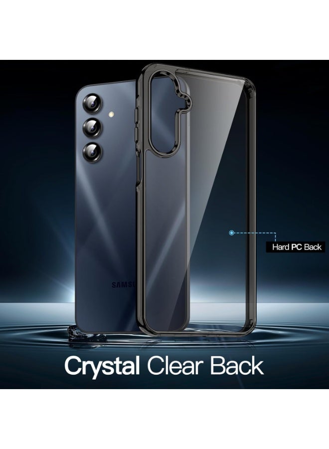 Lion Store Transparent Silicone Case with Black Frame Compatible with Samsung Galaxy A36/A56 5G, Liquid Silicone Cover, Anti-Yellowing Transparent (Black) - Image 2
