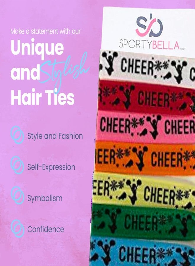 Infinity Collection - Multicolored Cheer Girl Hair Ties - No Crease, No Tug Elastic Ponytail Holders, Women, Cheerleaders, Teams & Coaches - 8 Pcs - Image 4