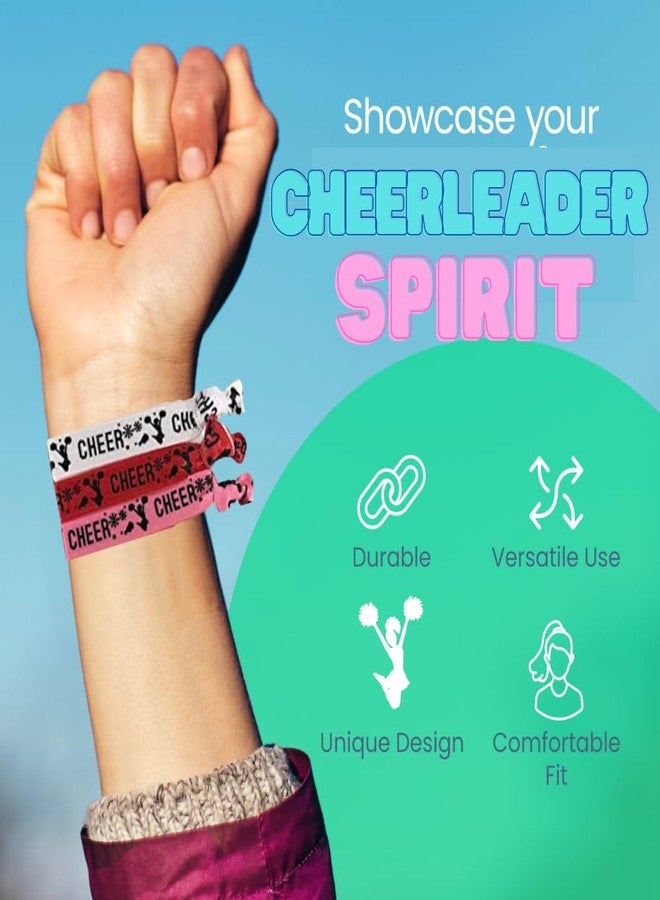Infinity Collection - Multicolored Cheer Girl Hair Ties - No Crease, No Tug Elastic Ponytail Holders, Women, Cheerleaders, Teams & Coaches - 8 Pcs - Image 2