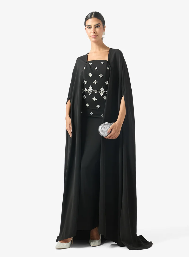 Akadia Fashion  Two Pcs Crystal Cape Set for Women | Best Price UAE