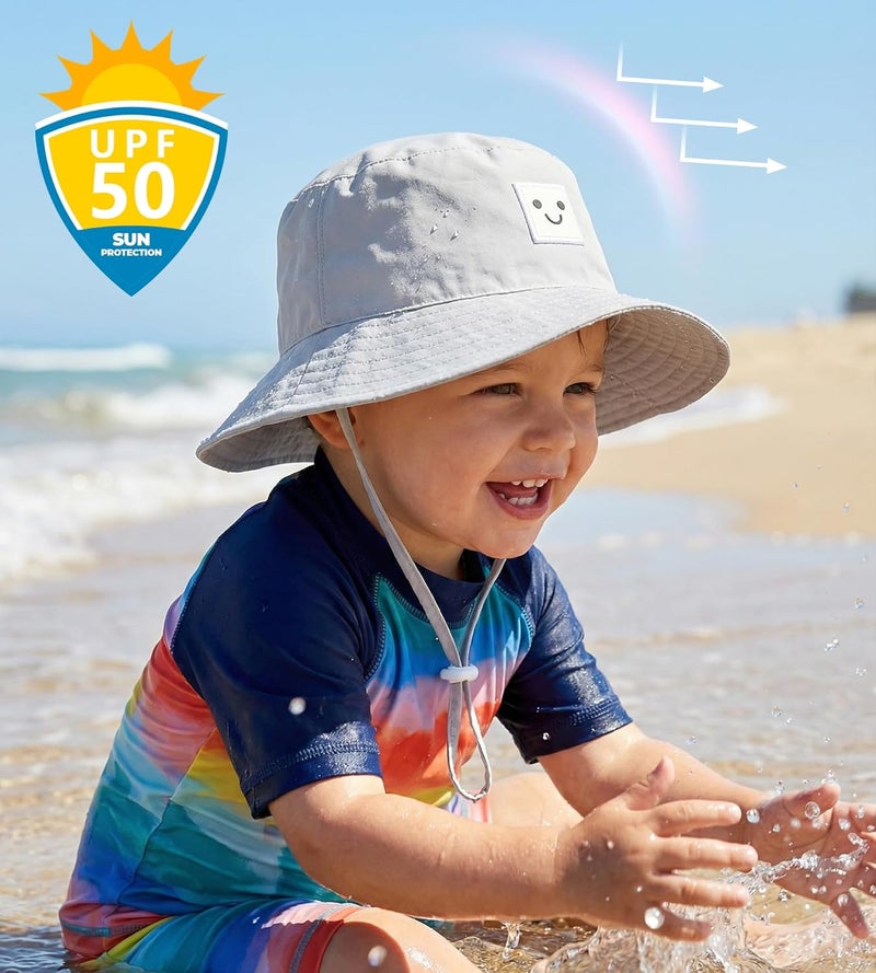Baby Sun Hat UPF 50+ Adjustable Fit - 100% Polyester Breathable Mesh Toddler Sun Hat for Outdoor Beach Park Daily Use - Image 5