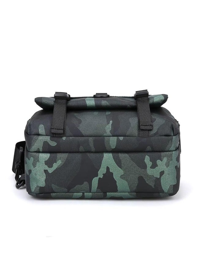 WildHorn Camo Crossbody Sling Bag for Men | Stylish Messenger & Shoulder Bag with Adjustable Strap | Water-Resistant Polyester Travel Sling for Daily Use & Outdoor Activities (Green) - Image 3